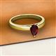 2 - Annora Pear Cut Red Garnet Solitaire Engagement Ring 