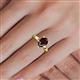 5 - Annora Pear Cut Red Garnet Solitaire Engagement Ring 