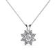 1 - Ianthe Lab Grown Diamond and Diamond Floral Halo Pendant 