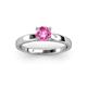 2 - Annora Pink Sapphire Solitaire Engagement Ring 