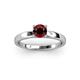 2 - Annora Red Garnet Solitaire Engagement Ring 