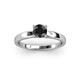 2 - Annora Black Diamond Solitaire Engagement Ring 