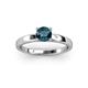 2 - Annora Blue Diamond Solitaire Engagement Ring 
