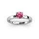 2 - Annora Pink Tourmaline Solitaire Engagement Ring 