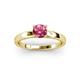 2 - Annora Pink Tourmaline Solitaire Engagement Ring 