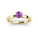2 - Annora Amethyst Solitaire Engagement Ring 
