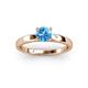 2 - Annora Blue Topaz Solitaire Engagement Ring 