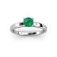 2 - Annora Emerald Solitaire Engagement Ring 