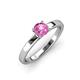 3 - Annora Pink Sapphire Solitaire Engagement Ring 