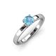3 - Annora Blue Topaz Solitaire Engagement Ring 