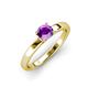 3 - Annora Amethyst Solitaire Engagement Ring 