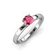 3 - Annora Pink Tourmaline Solitaire Engagement Ring 
