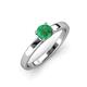 3 - Annora Emerald Solitaire Engagement Ring 