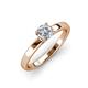 3 - Annora 1.00 ct IGI Certified Lab Grown Diamond Round (6.50 mm) Solitaire Engagement Ring 