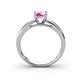 4 - Annora Pink Sapphire Solitaire Engagement Ring 