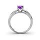 4 - Annora Amethyst Solitaire Engagement Ring 