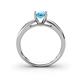4 - Annora Blue Topaz Solitaire Engagement Ring 