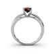 4 - Annora Red Garnet Solitaire Engagement Ring 