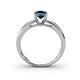 4 - Annora Blue Diamond Solitaire Engagement Ring 