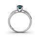 4 - Annora London Blue Topaz Solitaire Engagement Ring 
