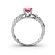 4 - Annora Pink Tourmaline Solitaire Engagement Ring 