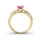 4 - Annora Pink Tourmaline Solitaire Engagement Ring 