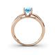 4 - Annora Blue Topaz Solitaire Engagement Ring 
