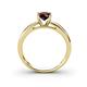 4 - Annora Red Garnet Solitaire Engagement Ring 