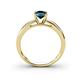 4 - Annora London Blue Topaz Solitaire Engagement Ring 