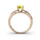 4 - Annora Yellow Diamond Solitaire Engagement Ring 