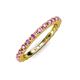 4 - Gracie 2.00 mm Round Pink Sapphire Eternity Band 