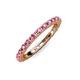 4 - Gracie 2.00 mm Round Pink Sapphire Eternity Band 
