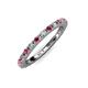 3 - Gracie 2.00 mm Round Ruby and Diamond Eternity Band 