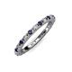 3 - Gracie 2.00 mm Round Blue Sapphire and Diamond Eternity Band 