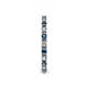 5 - Gracie 2.00 mm Round Blue and White Diamond Eternity Band 