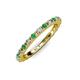3 - Gracie 2.00 mm Round Emerald and Lab Grown Diamond Eternity Band 