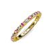 3 - Gracie 2.00 mm Round Pink Sapphire and Lab Grown Diamond Eternity Band 