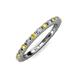 3 - Gracie 2.00 mm Round Yellow Sapphire and Lab Grown Diamond Eternity Band 