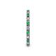 5 - Gracie 2.00 mm Round Emerald and Lab Grown Diamond Eternity Band 