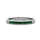 1 - Aaryn 2.00 mm Chatham Created Emerald 11 Stone Wedding Band 