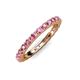 4 - Gracie 2.30 mm Round Pink Sapphire Eternity Band 