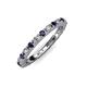 3 - Gracie 2.30 mm Round Blue Sapphire and Diamond Eternity Band 