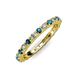 3 - Gracie 2.30 mm Round Blue and White Diamond Eternity Band 