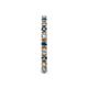 5 - Gracie 2.30 mm Round Blue and White Diamond Eternity Band 