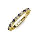 3 - Gracie 2.30 mm Round Blue Sapphire and Lab Grown Diamond Eternity Band 
