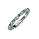 3 - Gracie 2.30 mm Round Emerald and Lab Grown Diamond Eternity Band 