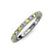 3 - Gracie 2.30 mm Round Yellow Sapphire and Lab Grown Diamond Eternity Band 