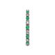5 - Gracie 2.30 mm Round Emerald and Lab Grown Diamond Eternity Band 