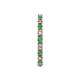 5 - Gracie 2.30 mm Round Emerald and Lab Grown Diamond Eternity Band 