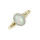 3 - Deborah Desire Oval Cut Opal and Round Diamond Twist Rope Split Shank Halo Engagement Ring 